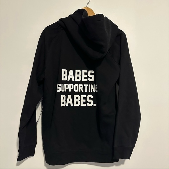 New brunette the label babes supporting babes black sweatshirt - Picture 7 of 12